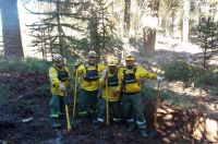 Equipo de Bosques y Fauna de Ojo de Agua combate los incendios en Aluminé, Neuquén 