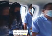 Un hombre encontró a su esposa con el amante en el transporte público [VIDEO]