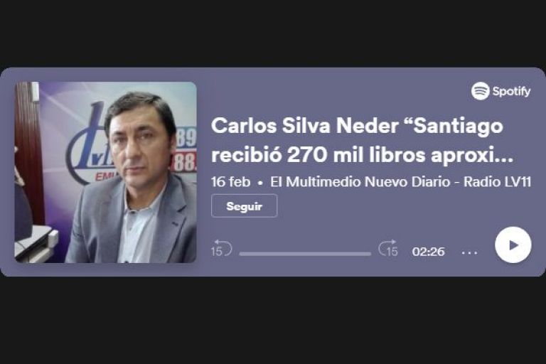 Carlos Silva Neder “Santiago recibió 270 mil libros aproximadamente para este ciclo lectivo”