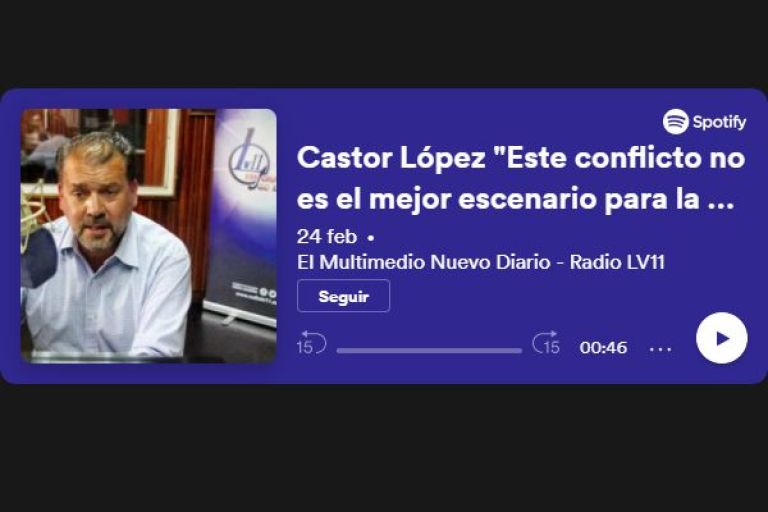 Castor López: "Este conflicto no es el mejor escenario para la situación argentina actual"