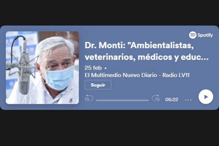 Dr. Monti: "Ambientalistas, veterinarios, médicos y educadores deben trabajar por una salud única" 2 Dr. Monti: "Ambientalistas, veterinarios, médicos y educadores deben trabajar por una salud única"