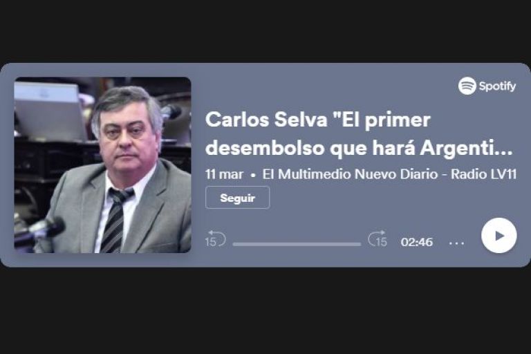 Carlos Selva: "El primer desembolso que hará Argentina será en cuatro años y medio"