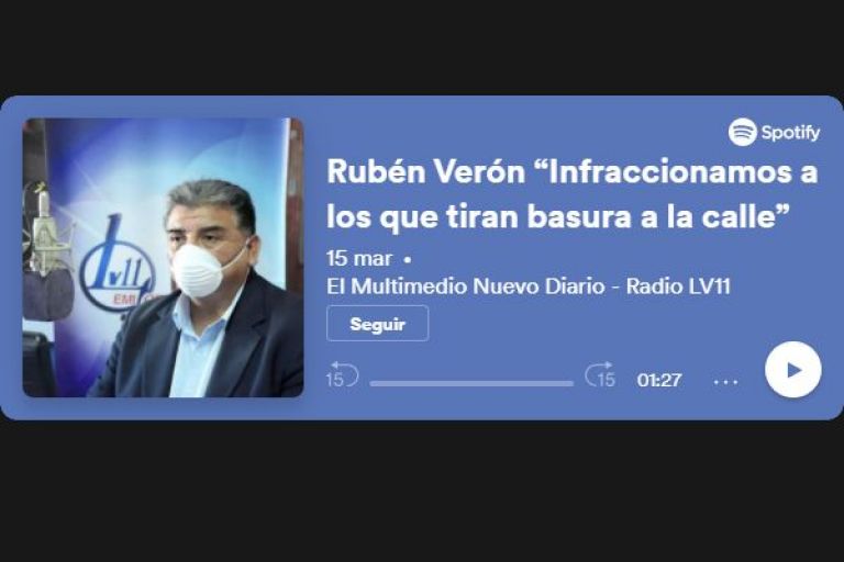 Rubén Verón: “Infraccionamos a los que tiran basura a la calle”