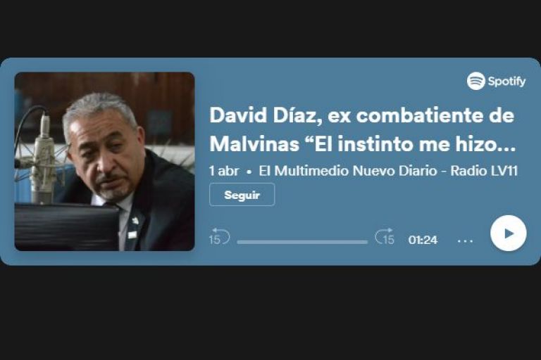 David Díaz, ex combatiente de Malvinas: “El instinto me hizo sobrevivir”