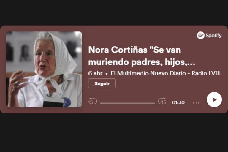 Nora Cortiñas: "Se van muriendo padres, hijos, hermanos, sin saber qué pasó con sus familiares"