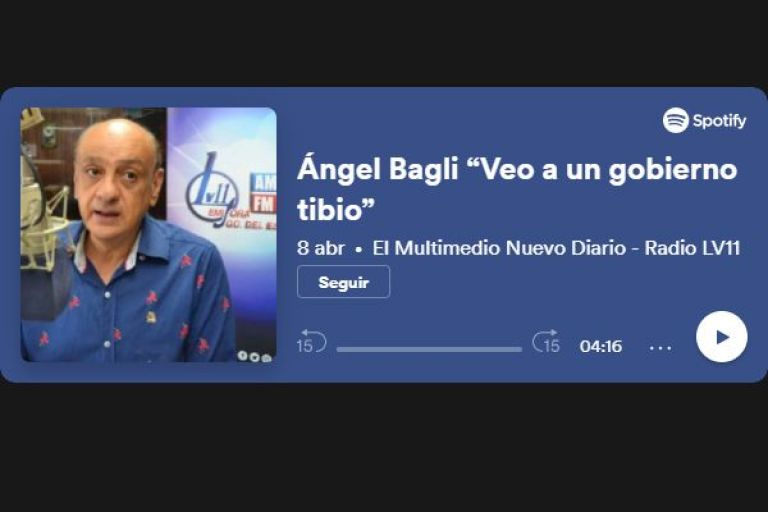 Ángel Bagli: “Veo a un gobierno tibio”
