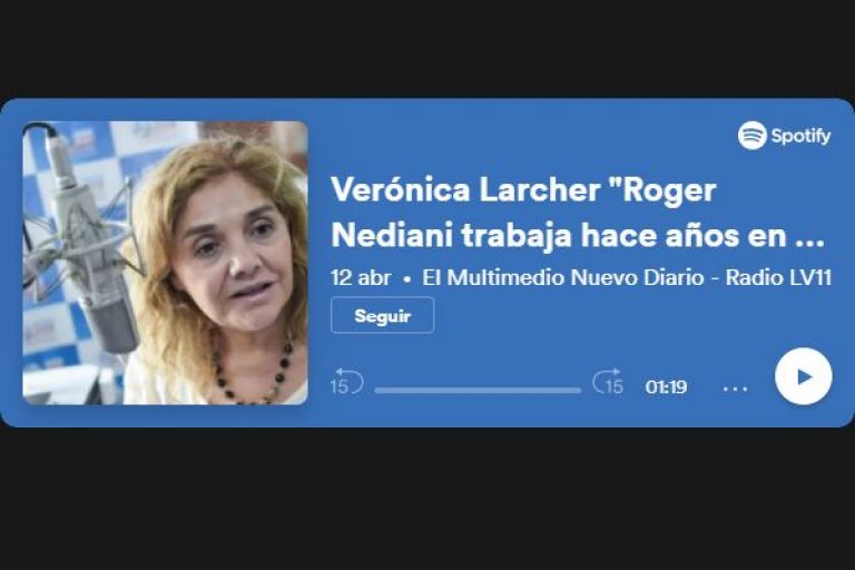 Verónica Larcher: "Nediani trabaja hace años en el municipio, es un honor tenerlo de candidato"