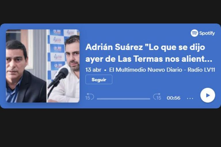 Adrián Suárez: "Lo que se dijo ayer de Las Termas nos alienta y motiva"
